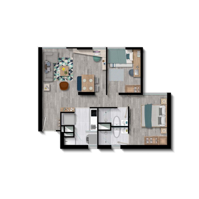 Apartamento 50: Amoblado Opc 2