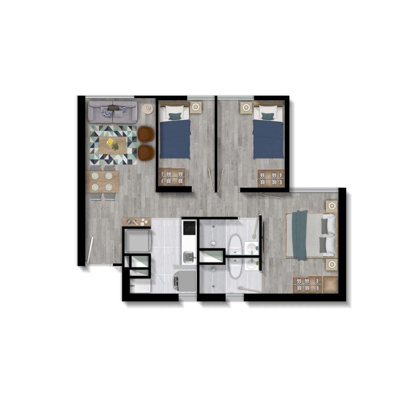 Apartamento 50: Amoblado